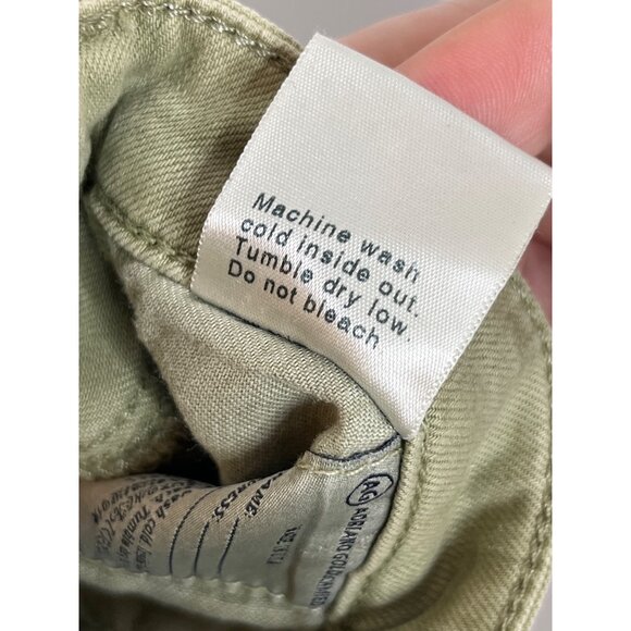 Ag Adriano Goldschmeid The Legging Ankle Jeans Green 5 Pocket Size 26 - Picture 9 of 11